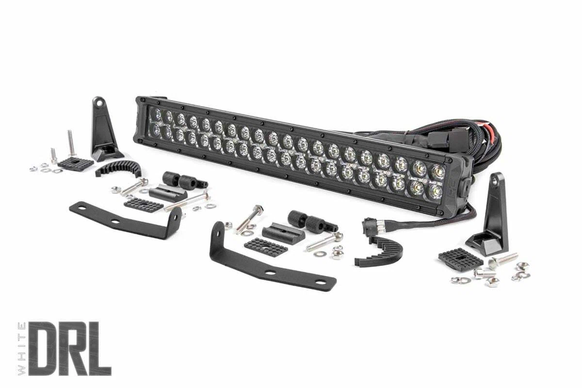 Fits Titan XD(16-24) LED Light Bumper Mount 20_ Black Dual Row DRL 70645DRL